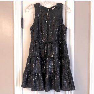 MUSTARD SEED Sleeveless Sequin Tiered Dress- Women’s Medium